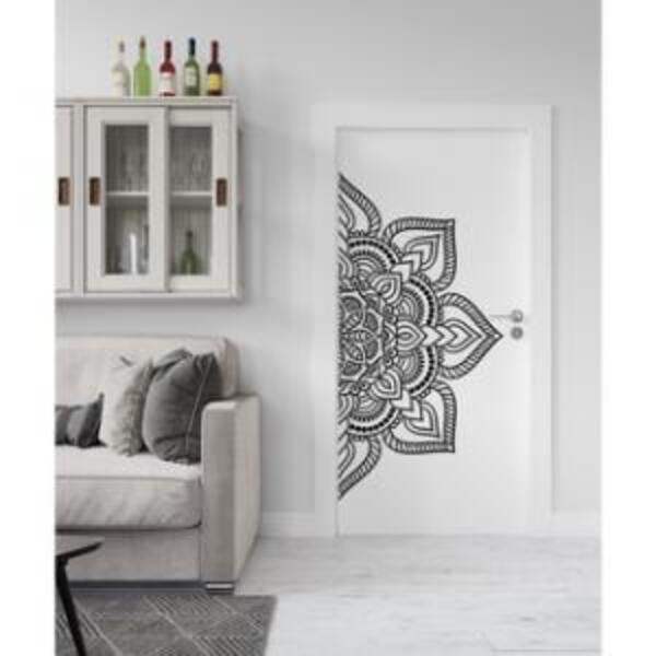 Adesivo De Porta Mandala Mod 24 Medidas:60 X 120 Cm