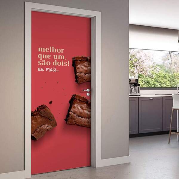 Adesivo De Porta Melhor Que Um São Dois-73x210cm