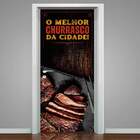 Adesivo De Porta O Melhor Churrasco 2-83x210cm