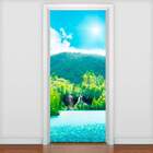 Adesivo De Porta Paisagens Cachoeira Ao Fundo-63x210cm