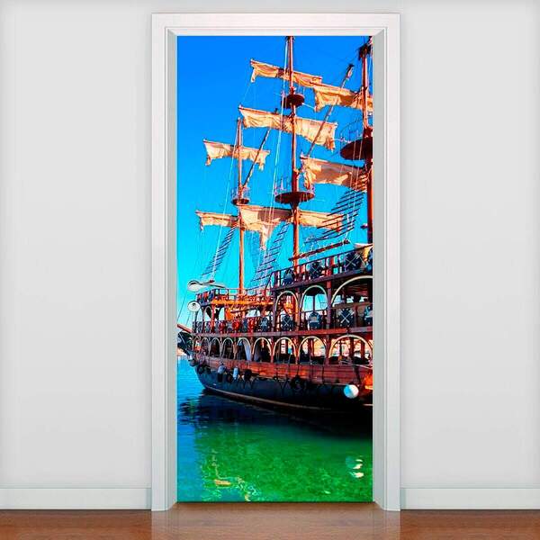 Adesivo De Porta Paisagens Caravela-63x210cm