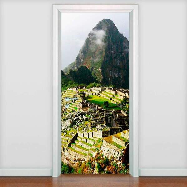 Adesivo De Porta Paisagens Machu Picchu-63x210cm