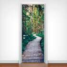 Adesivo De Porta Pontes E Estradas Caminho Floresta-73x210cm