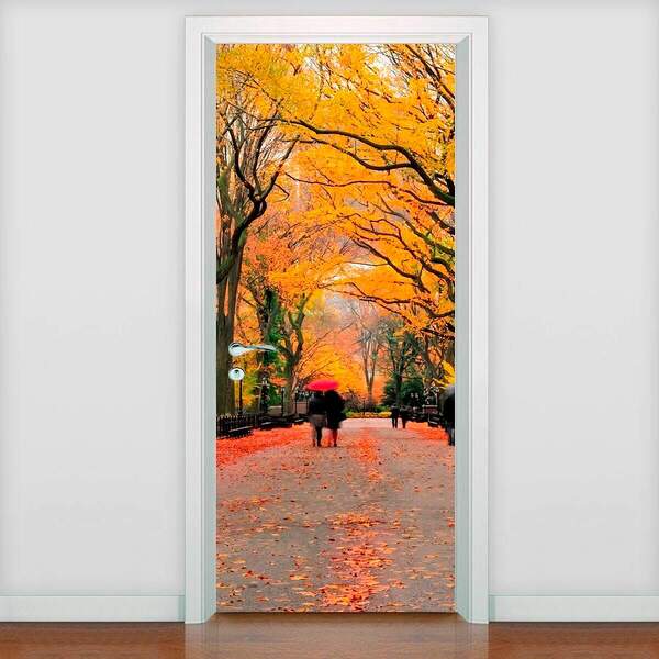 Adesivo De Porta Pontes E Estradas Central Park-73x210cm