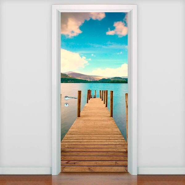 Adesivo De Porta Pontes E Estradas No Rio-73x210cm