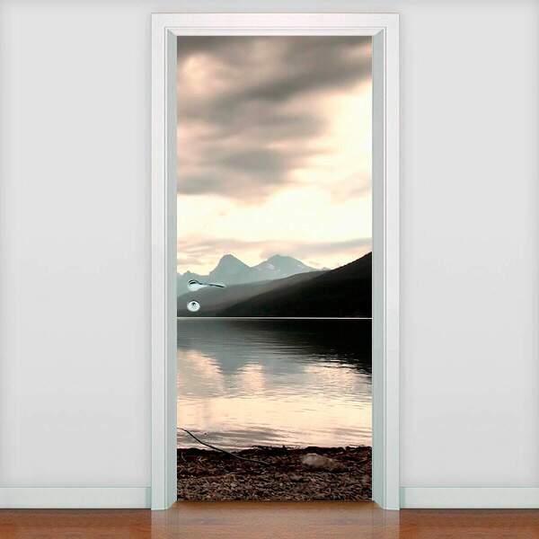 Adesivo De Porta Pontes E Estradas Nublado-93x210cm