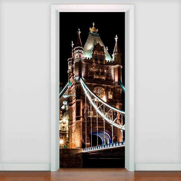 Adesivo De Porta Pontes E Estradas Ponte Inglaterra-73x210cm