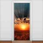 Adesivo De Porta Pôr Do Sol Com Nuvens-93x210cm
