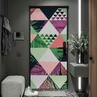 Adesivo De Porta Triângulos Coloridos-73x210cm