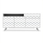 Adesivo De Revestimento Móveis - Chevron - Cinza - 021rev