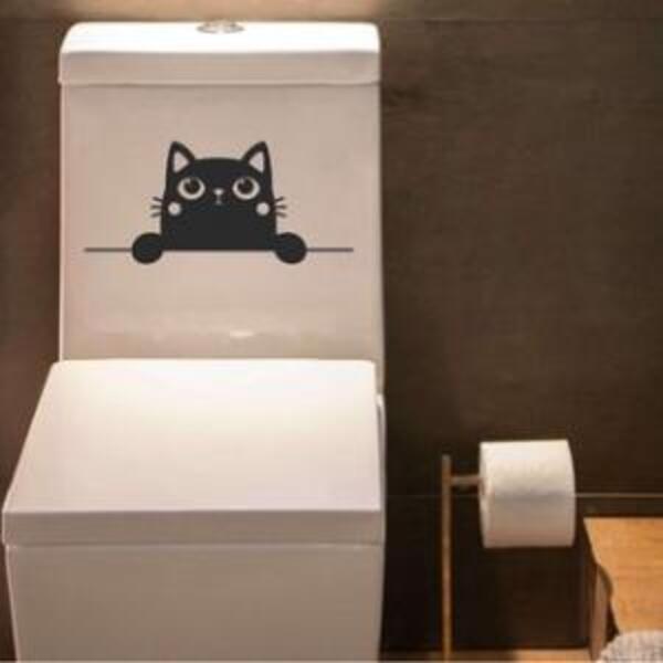 Adesivo De Vaso Sanitário Gato Mod 2