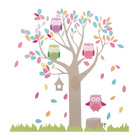 Adesivo Decorativo  Bosque de Corujitas Colorido 55x131cm