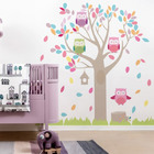 Adesivo Decorativo  Bosque de Corujitas Colorido 55x131cm