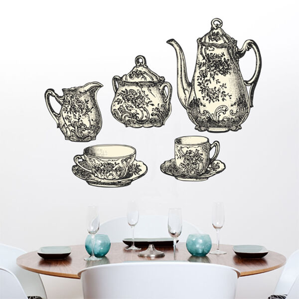 Adesivo Decorativo De Cozinha - Jogo De Chá - 207czp