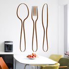 Adesivo Decorativo De Cozinha - Talheres Contorno - 002czp