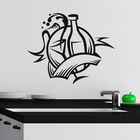 Adesivo Decorativo De Cozinha - Vinho - 004czg