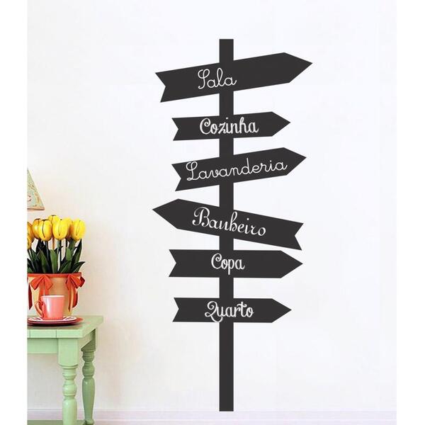 Adesivo Decorativo De Lousa De Setas Para Nomes Lugares