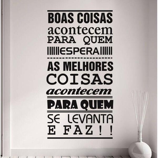Adesivo Decorativo De Parede C/ Frases Boas Coisas