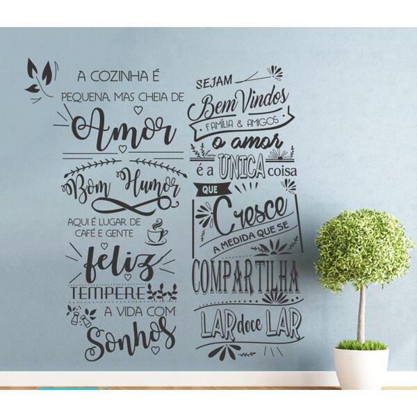 Adesivo Decorativo De Parede Combo Sejam Bem Vindos Cozinha