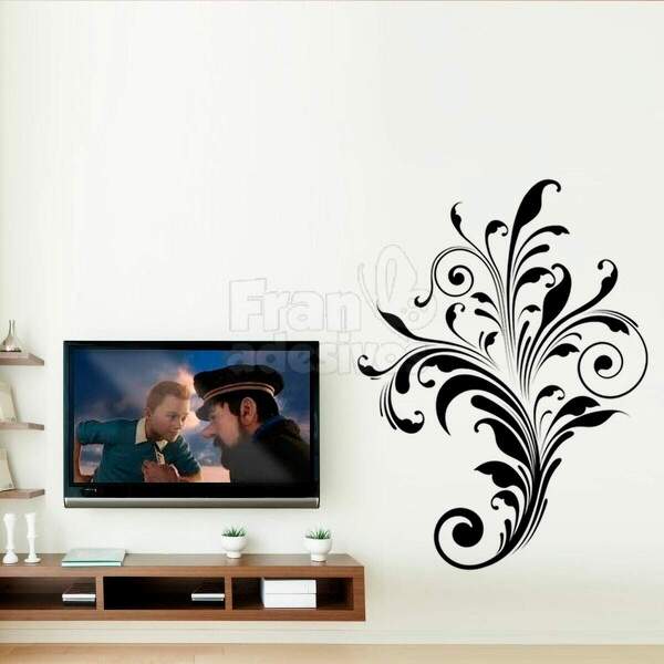 Adesivo Decorativo De Parede Floral 52-p 50x70cm