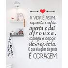 Adesivo Decorativo De Parede Frase A Vida É Assim Decoração