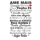 Adesivo Decorativo De Parede Frase Ame Mais Coração Amigos