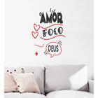 Adesivo Decorativo De Parede Frase Amor Foco Deus Lindo