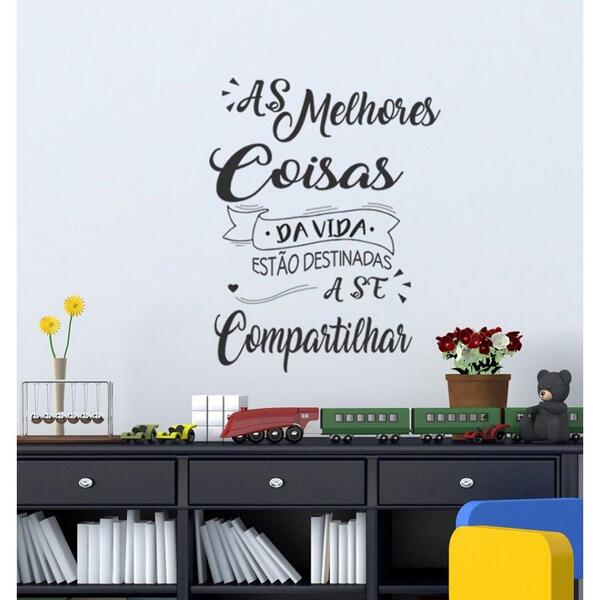 Adesivo Decorativo De Parede Frase As Melhores Coisas Da