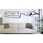 Adesivo Decorativo De Parede Frase C/ Galho E Passaro