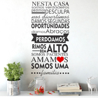 Adesivo Decorativo De Parede Frase Casa Coração Familia
