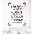 Adesivo Decorativo De Parede Frase Entenda Os Seus Medos
