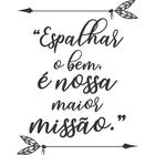 Adesivo Decorativo De Parede Frase Espalhar O Bem Para Sala
