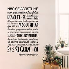 Adesivo Decorativo De Parede Frase Fernando Pessoa Leroy Merlin