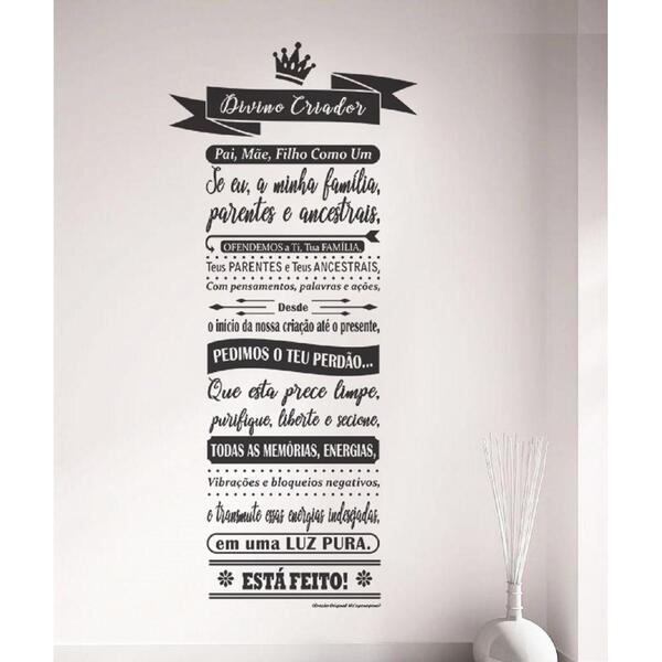 Adesivo Decorativo De Parede Frase Religião Divino Criador