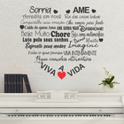 Adesivo Decorativo De Parede Frase Sorria Viva Ame A Vida