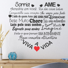 Adesivo Decorativo De Parede Frase Sorria Viva Ame A Vida