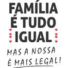 Adesivo Decorativo De Parede Frases Família É Tudo Igual