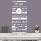 Adesivo Decorativo De Parede Frases Viva Sorria Ame Acredite