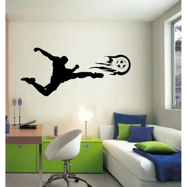 Adesivo Decorativo De Parede Jogando Futebol Jogador