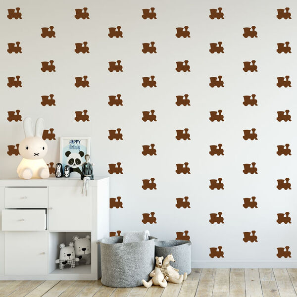 Adesivo Decorativo De Parede - Kit Com 30 Trem - 050kaa11