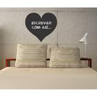 Adesivo Decorativo De Parede Lousa Coração Escreve C/ Giz