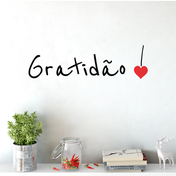 Adesivo Decorativo De Parede Motivacional Gratidão