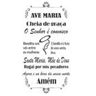 Adesivo Decorativo De Parede Oração Ave Maria Para Sala
