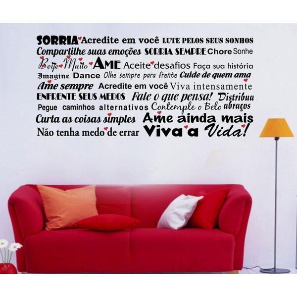 Adesivo Decorativo De Parede Palavras Motivacional
