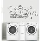 Adesivo Decorativo De Parede Sabão E Bolhas Para Lavanderia