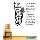 Adesivo Decorativo De Parede Santo Expedido E Oração Grande