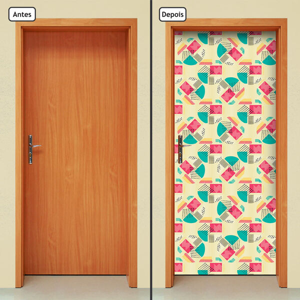 Adesivo Decorativo De Porta - Abstrato - 1801cnpt