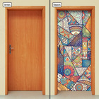 Adesivo Decorativo De Porta - Abstrato - 1833cnpt