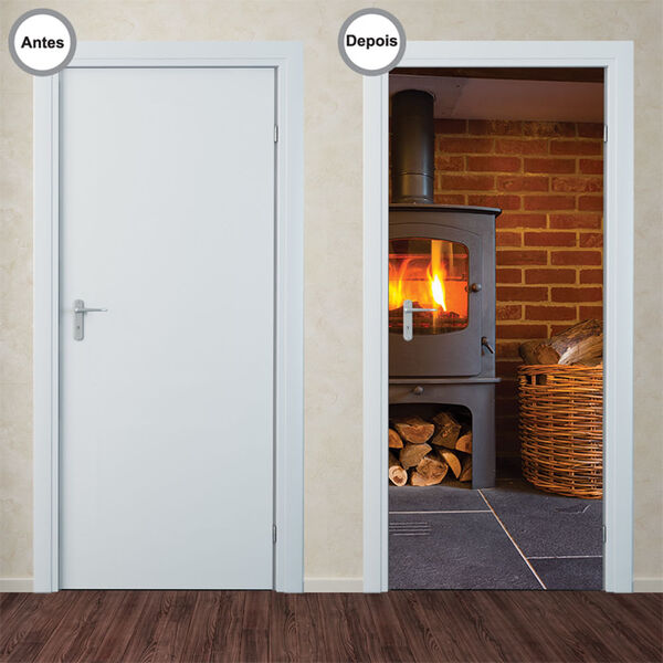 Adesivo Decorativo De Porta - Aquecedor - 321pt