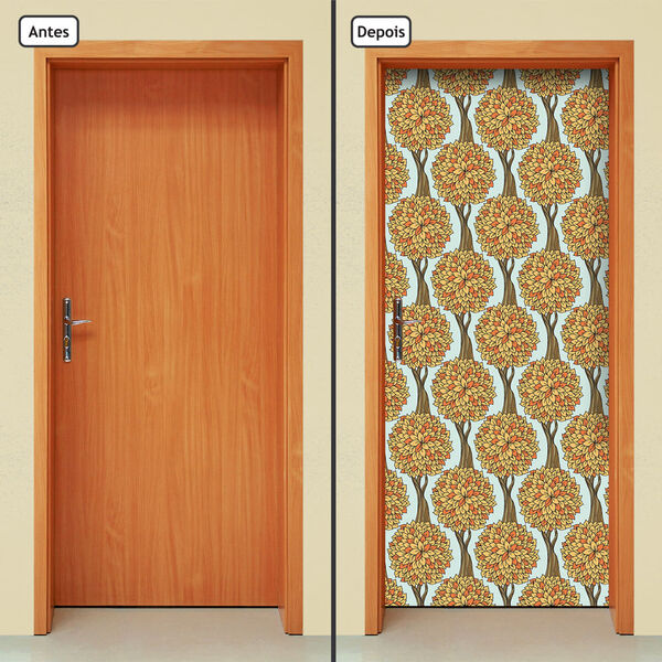 Adesivo Decorativo De Porta - Árvores - 1426cnpt